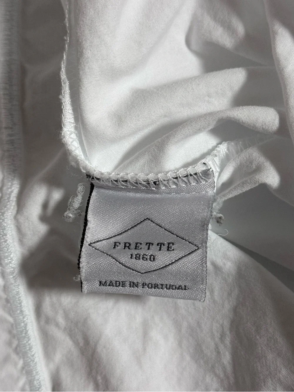Frette One Bourdon White King Pillowcase Pair - Made in Portugal